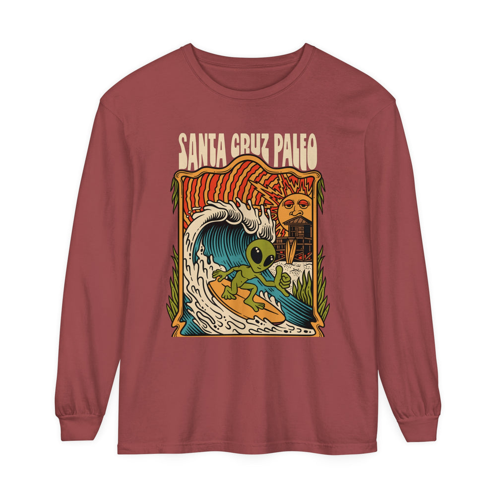 Alien Surfing Santa Cruz Paleo 100% Cotton baggy long sleeve