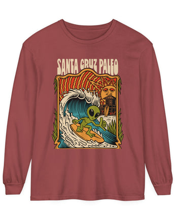 Alien Surfing Santa Cruz Paleo 100% Cotton baggy long sleeve