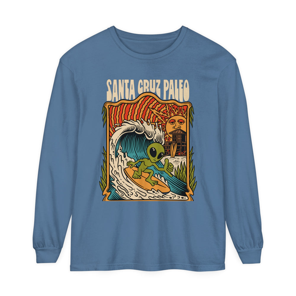 Alien Surfing Santa Cruz Paleo 100% Cotton baggy long sleeve