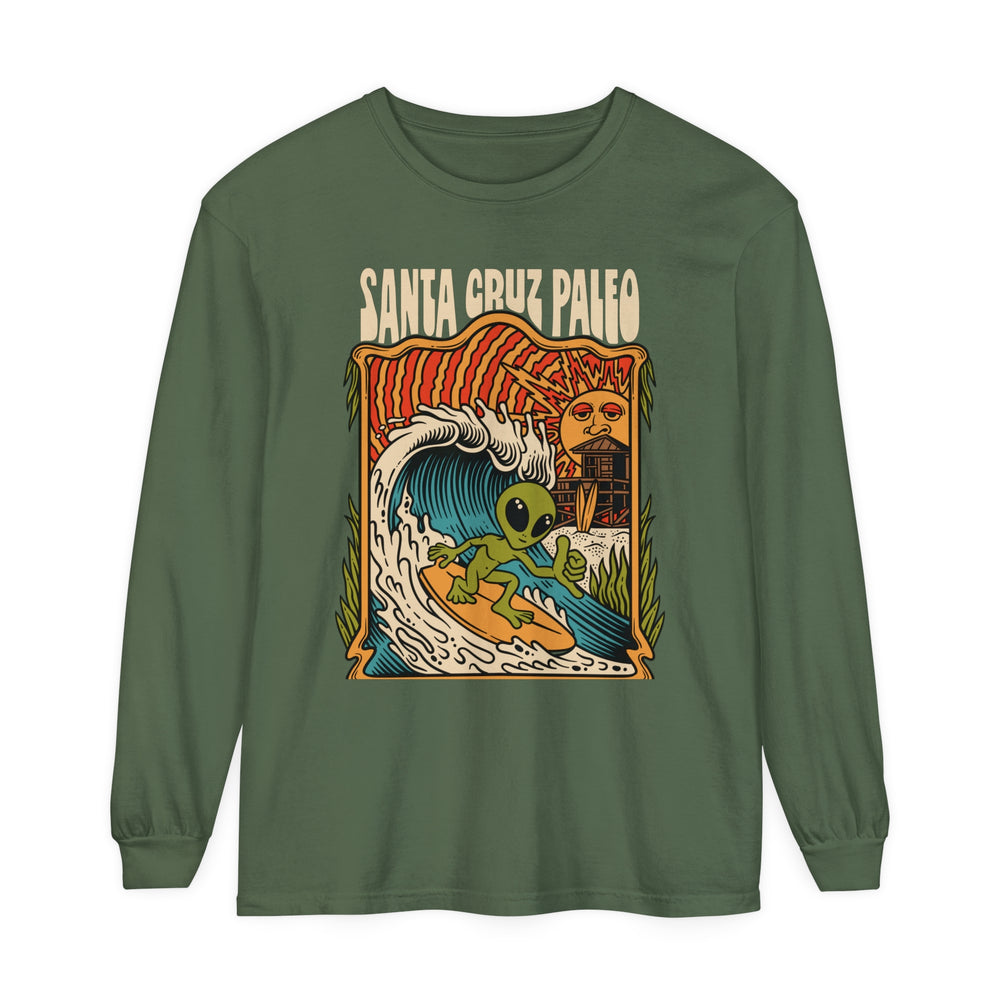 Alien Surfing Santa Cruz Paleo 100% Cotton baggy long sleeve