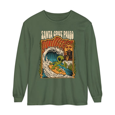 Alien Surfing Santa Cruz Paleo 100% Cotton baggy long sleeve