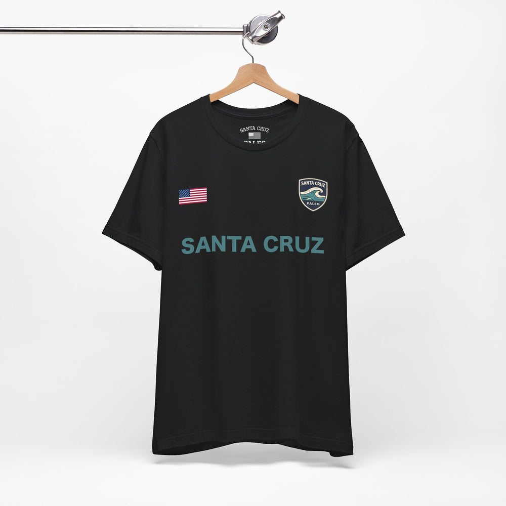 Santa Cruz Soccer T-Shirt black with blue text