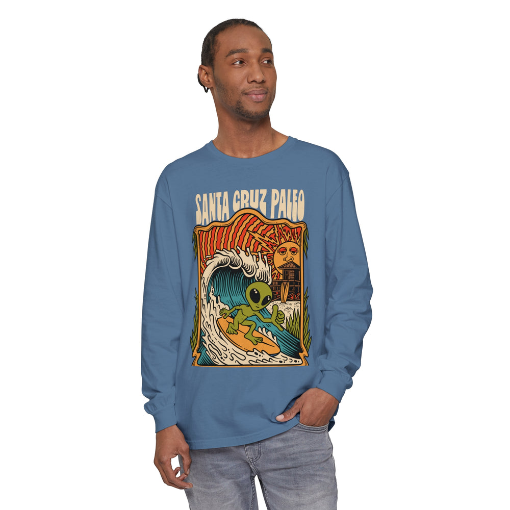 Alien Surfing Santa Cruz Paleo 100% Cotton baggy long sleeve