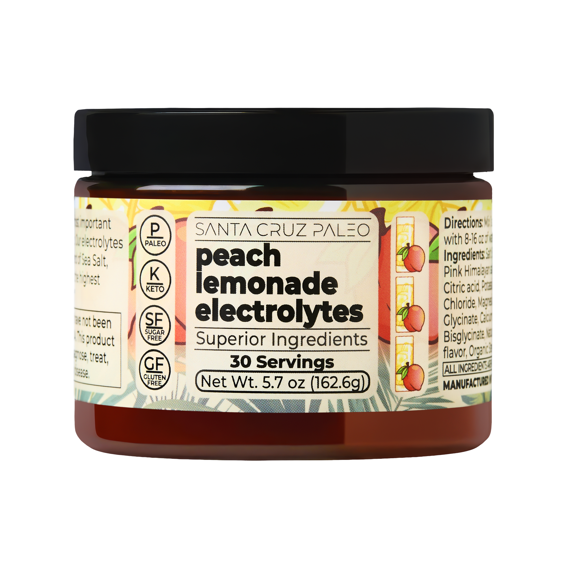Peach Lemonade Electrolyte Tub – Santa Cruz Paleo