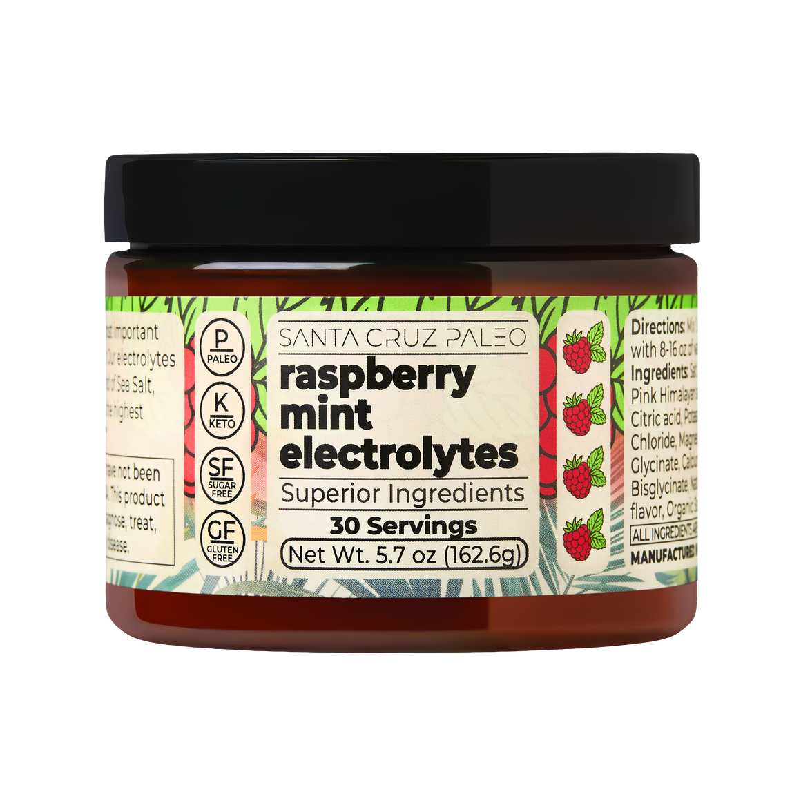 Raspberry Mint Electrolyte Tub – Santa Cruz Paleo