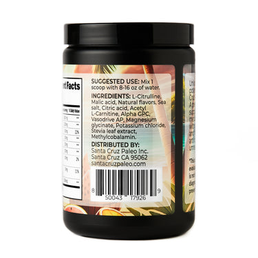 Santa Cruz Paleo Pre-Workout Powder | Non-Caffeinated | 30 Servings | All-Natural | Zero Artificial Additives