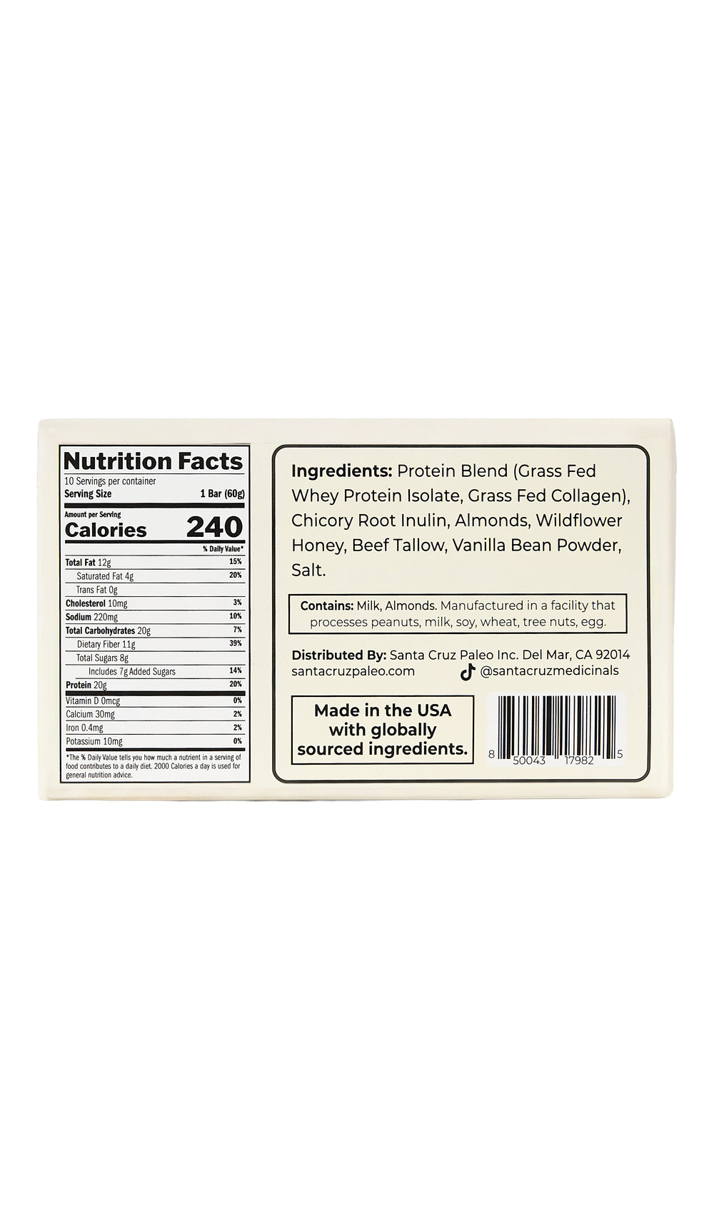 Vanilla Protein Bar