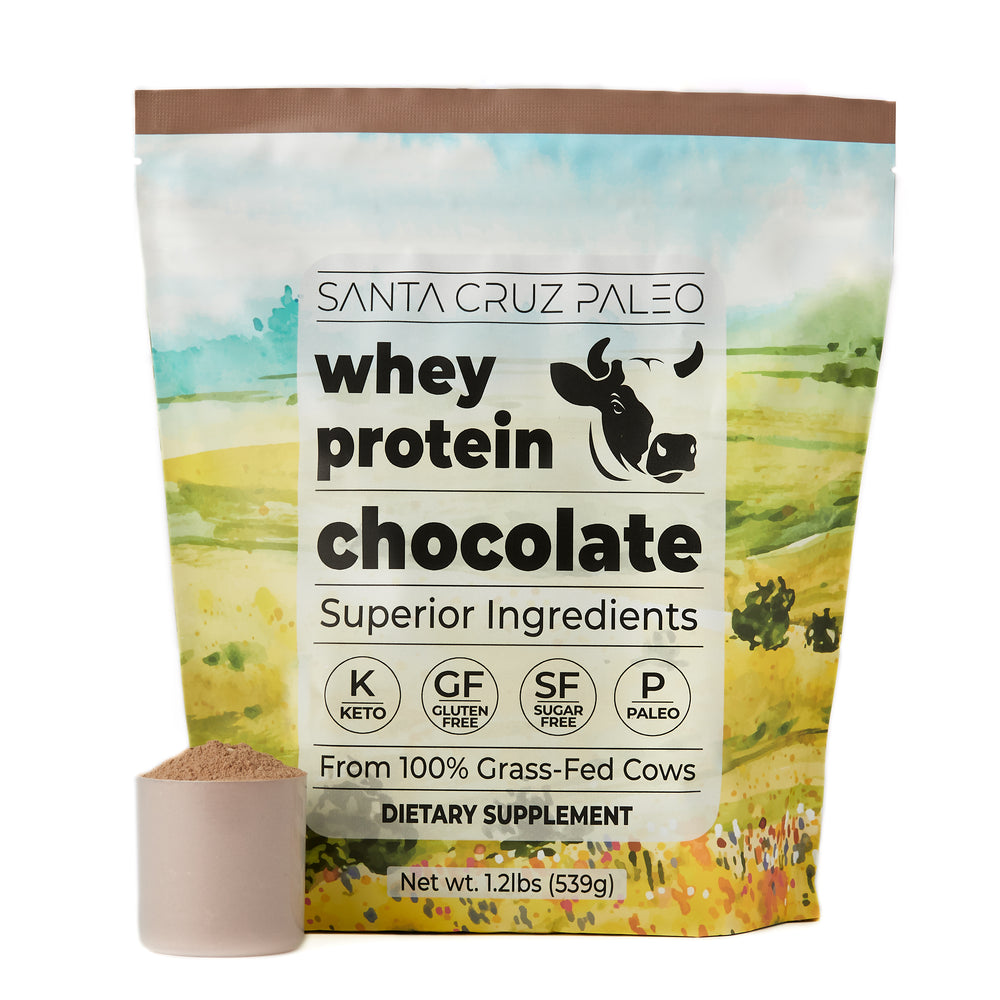 Santa Cruz Paleo Grass-Fed Whey Protein Bag | All-Natural | Zero Artificial Additives |  Amino Acids