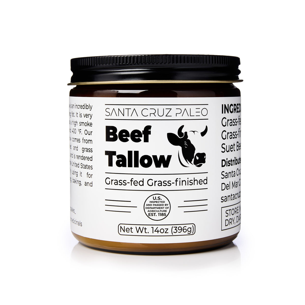 Beef Tallow Jar 14oz – Santa Cruz Paleo